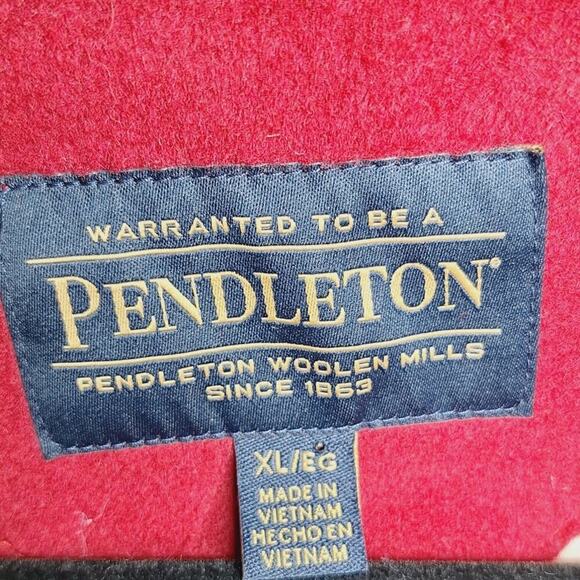 Pendleton Rosyln Women's XL Duffel Peacoat Hooded Wool Blend Coat Toggle Red - Picture 4 of 12